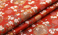 70cm Width x 95cm Length Premium Jacquard Floral Embroidery Brocade Fabric Kimono Fabric