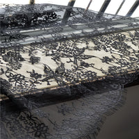 145cm Width x 145cm Length Premium Eyelash Floral Embroidery Lace Fabric
