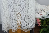 59” x 59” Meter Hollow-Out Poppy Floral Lace Fabric