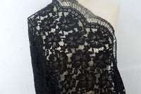 59” x 59” Meter Hollow-Out Poppy Floral Lace Fabric