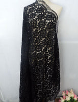 59” x 59” Meter Hollow-Out Poppy Floral Lace Fabric