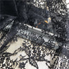 145cm Width x 145cm Length Premium Eyelash Floral Embroidery Lace Fabric