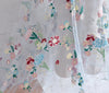 130cm Width x 95cm Premium Soft Colorful Flower Water Soluble Embroidery Lace Fabric
