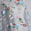 130cm Width x 95cm Premium Soft Colorful Flower Water Soluble Embroidery Lace Fabric