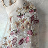 130cm Width x 95cm Length Premium Floral Embroidery Tulle Lace Fabric