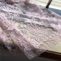 145cm Width x 145cm Length Premium Eyelash Floral Embroidery Lace Fabric