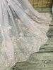 51” Width Arc Lines Embroidered Floral Lace Fabric by the Yard