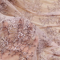 150cm Width x 95cm Length Classical Pattern Floral Embroidery Lace Fabric