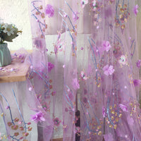130cm Width x 95cm Length Premium Vivid 3D Floral Embroidery Lace Fabric