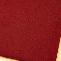 135cm Width x 90cm Length Premium Flower and Leaf Embroidery Cotton Fabric
