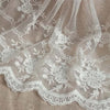 3 Yards of 20cm Width Retro Floral Embroidered Mesh Lace Fabric Trim