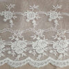 3 Yards of 20cm Width Retro Floral Embroidered Mesh Lace Fabric Trim