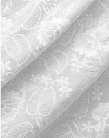 135cm Width x 90cm Length Premium Flower and Leaf Embroidery Cotton Fabric