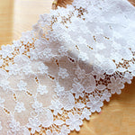 2 Yards Premium Floral Embroidery Water Soluble Chemical Lace Fabric Trim