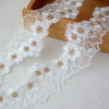 3 Yards x 6cm Width  Daisy  Floral Embroidery Color Lace Ribbon
