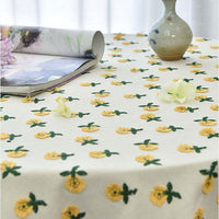 125cm Width x 95cm Length Premium 3D Flower Embroidery Cotton Linen Fabric