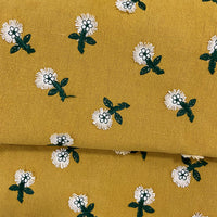 125cm Width x 95cm Length Premium 3D Flower Embroidery Cotton Linen Fabric