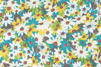 147cm Width x 95cm Length Daisy Flower Print Cotton Fabric