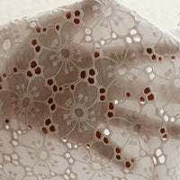 130cm Width Poppy Flower Embroidery Eyelet Cotton Lace Fabric by the Yard