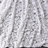59” Width Off White Embroidery Lace Fabric with 3D Flowers by the Yard