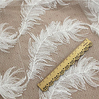 羽柄レース中空刺繍生地ヤード