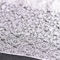59” Width Off White Embroidery Lace Fabric with 3D Flowers by the Yard