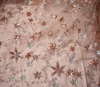 120cm Width x 95cm Length Sequined Stars Embroidery Lace Fabric