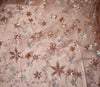 120cm Width x 95cm Length Sequined Stars Embroidery Lace Fabric